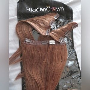 Hidden Crown Light Medium Brown 14” Clip Ins